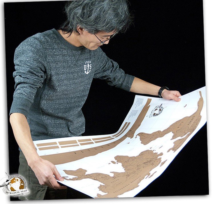 Scratch Off World Map Poster