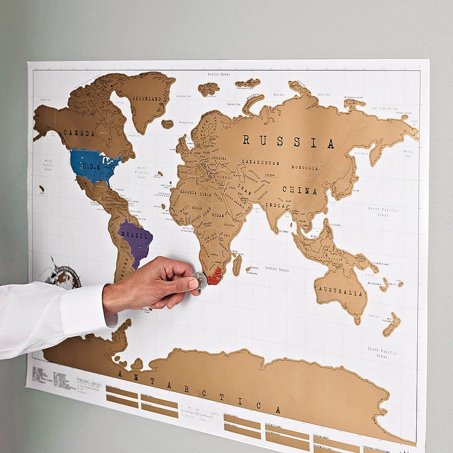 Scratch Off World Map Poster