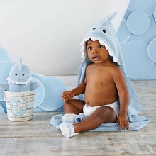 Load image into Gallery viewer, Let the Fin Begin Shark 4-Piece Bath Gift Set (Blue)