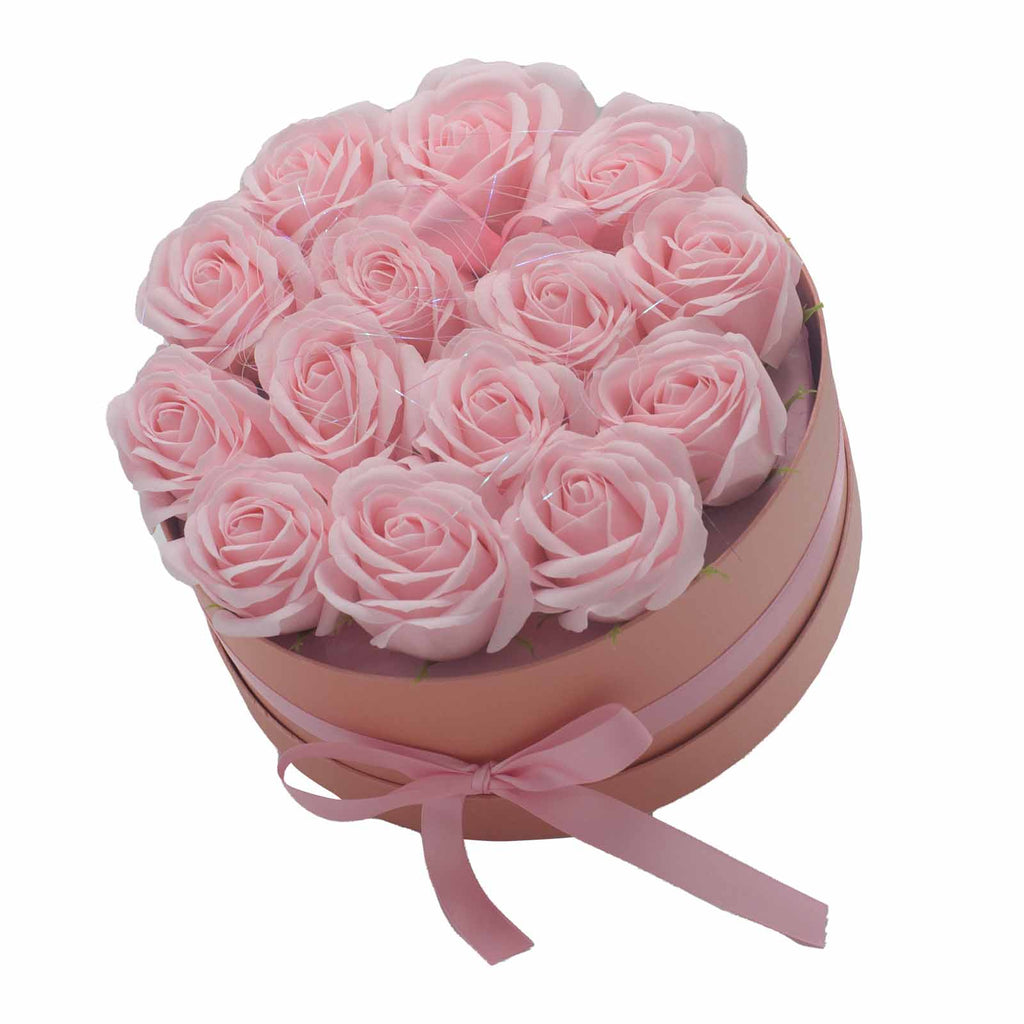 Soap Flower Gift Bouquet - 14 Pink Roses