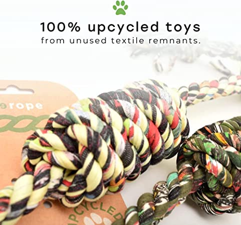 Upcycled Fabric Rope Dog Toy