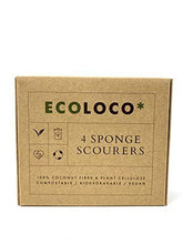 Load image into Gallery viewer, 4 Pack Eco Friendly Kitchen Sponge Scourer 100% COMPOSTABLE