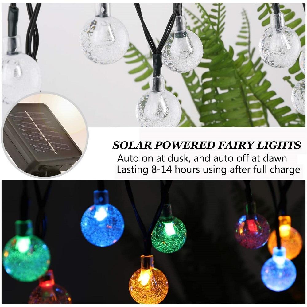 Solar Bubble Ball Light String With 8 Different Modes