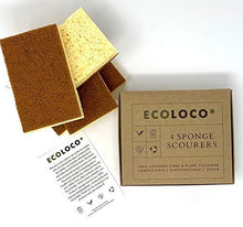 Load image into Gallery viewer, 4 Pack Eco Friendly Kitchen Sponge Scourer 100% COMPOSTABLE