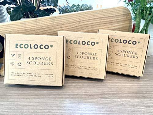 4 Pack Eco Friendly Kitchen Sponge Scourer 100% COMPOSTABLE