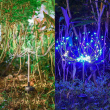 Load image into Gallery viewer, 2PCS Solar Fireworks Lamps 90 LED Multi-Color Outdoor Christmas Lights