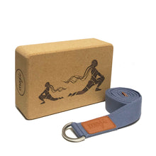 Load image into Gallery viewer, Laser Engraved Cork Block &amp; Strap Combo