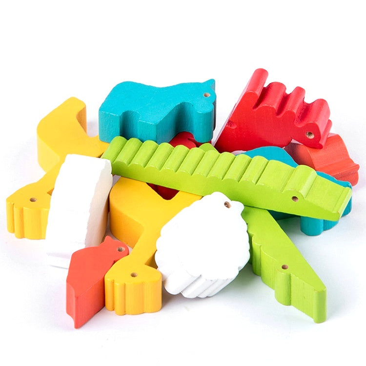 Wooden Blocks Balance Animal Game Toys for Children Montessori