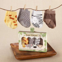 Load image into Gallery viewer, Sock Safari Four-Pair Animal-Themed Sock Set