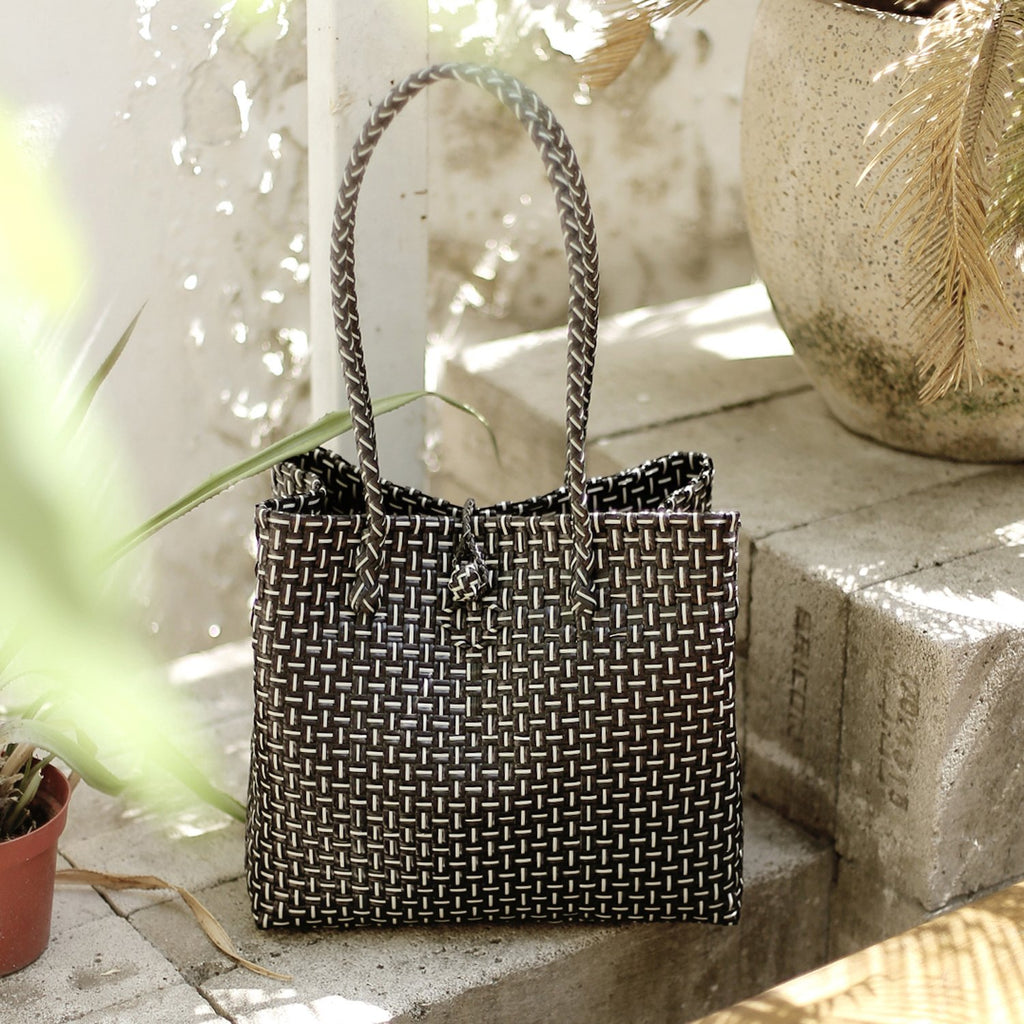 Toko Recycled Woven Tote Bag - Black