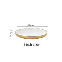 Load image into Gallery viewer, Gold dipped Ceramic Dining Set