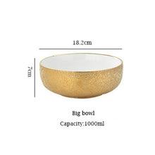 Load image into Gallery viewer, Gold dipped Ceramic Dining Set