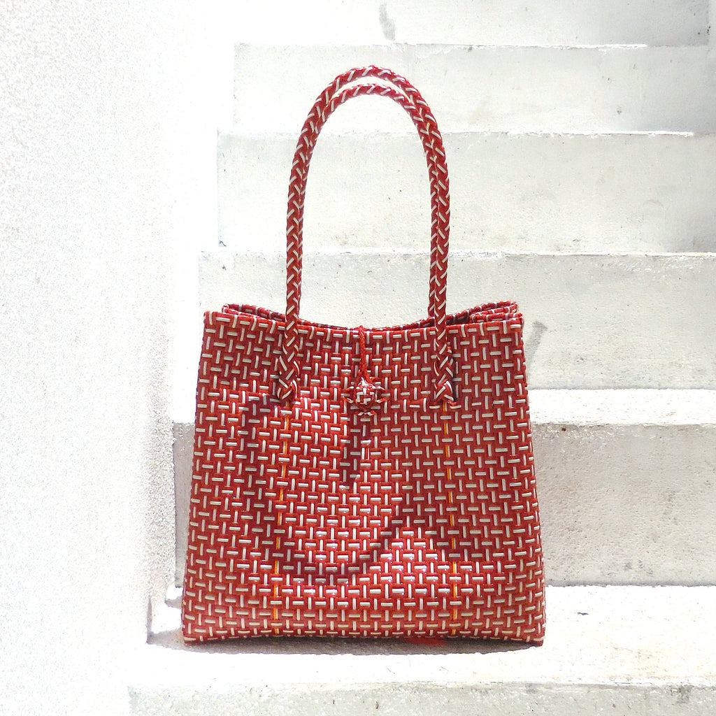 TOKO Recycled Woven Tote Bag - Red