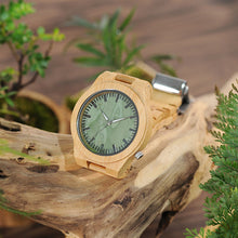 Load image into Gallery viewer, B22 Men&#39;s Bamboo Wood Wristwatch