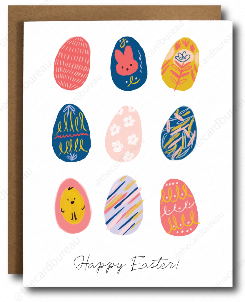 Easter Eggs recycled card & envelope