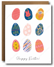 Load image into Gallery viewer, Easter Eggs recycled card &amp; envelope