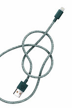 Load image into Gallery viewer, Green iPhone Lightning cable · 2 meter · Made of recycled fishing nets