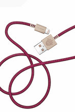 Load image into Gallery viewer, Plum iPhone Lightning cable · 2 meter · Made of recycled fishing nets