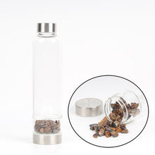 Load image into Gallery viewer, Natural Quartz Crystal Glass Water Bottle