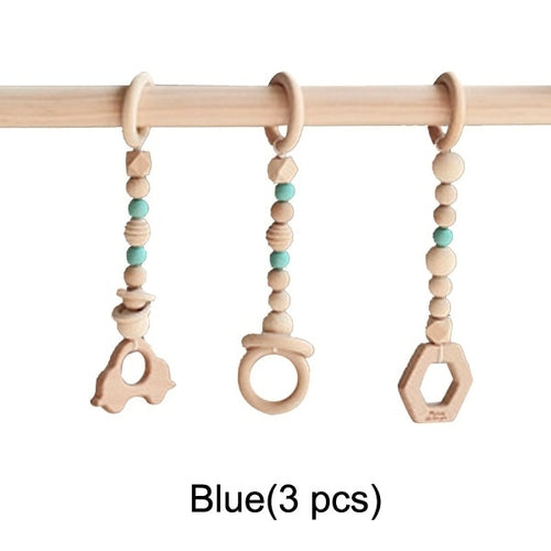 Nordic Style Baby Gym with hanging Toys / Wooden Frame