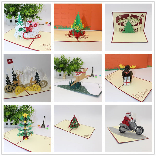 Postcards 3D Christmas Cards Birthday Thanks
