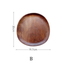 Load image into Gallery viewer, Whole Wood lovesickness Wood Irregular Oval Solid Wood Pan Plate Fruit