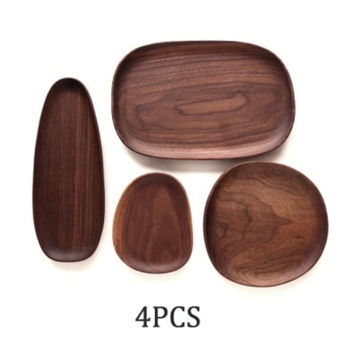 Whole Wood lovesickness Wood Irregular Oval Solid Wood Pan Plate Fruit