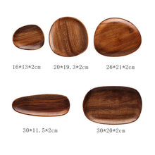 Load image into Gallery viewer, Whole Wood lovesickness Wood Irregular Oval Solid Wood Pan Plate Fruit