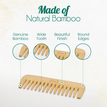 Load image into Gallery viewer, Handcrafted Bamboo Comb
