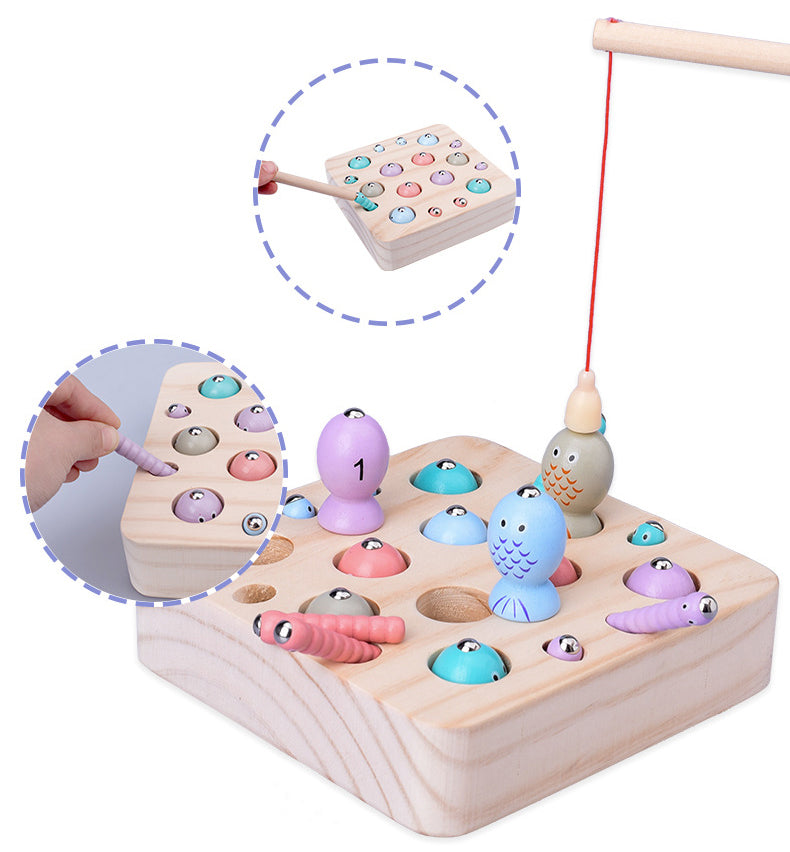 Go Fish! Wooden Fishing Magnetic Toy for Kids