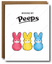 Load image into Gallery viewer, Missing My Peeps recycled card